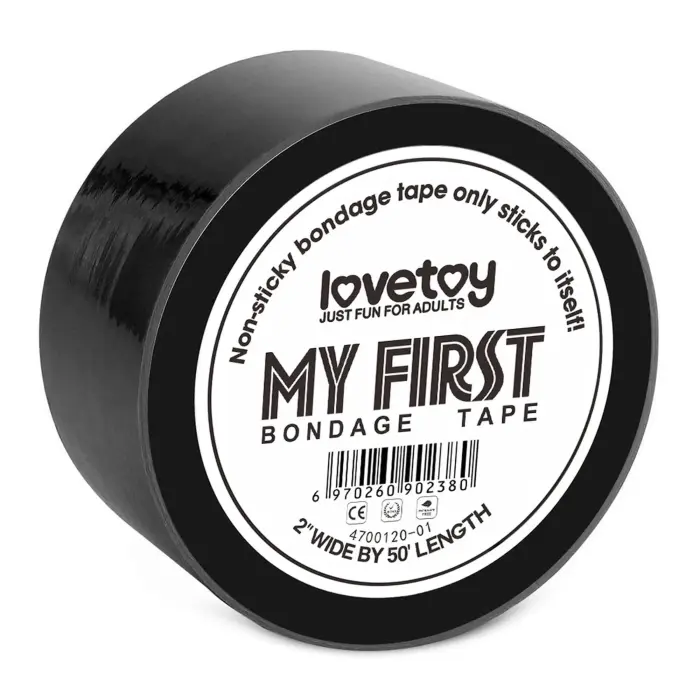 My First Non Sticky Bondage Tape – лента для бондажа – ПВХ – чёрный – 15 м