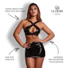 Vixen - Cross Over Wrap Top And Skirt - One Size - Black — Foto 4
