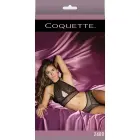 Сетчатый топ с бретелями на шее и короткие шорты – чёрный – One size — Фото 1