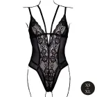 Wireless Lace Bodysuit with Adjustable Sliders – Black – One Size — Photo 4