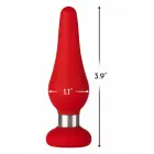 FORTO F-21 Tear Drop silikoninis analinis kištukas – S – raudonas — Nuotrauka 4