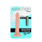 Addiction Tino sirge silikoonist dildo PowerBulletiga – 13 cm (5″) – must — Foto 8
