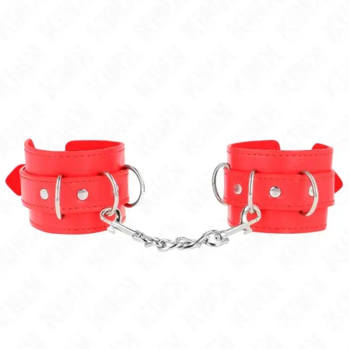 KINK регулируемые красные фиксаторы для запястий с 3 D-кольцами 17.5-25cm x 6cm
