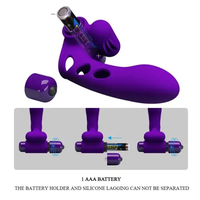 PRETTY LOVE Orlando piršto vibratorius – violetinis Photo