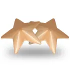 Coquette Chic Desire Gold Star Self-Adhesive Reusable Nipple Covers — Photo 4