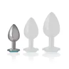 Intense Aluminum Metal пробка S с синим камнем-сердечком – 7 cm – Серебро — Фото 5