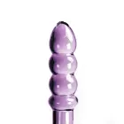 Stikla purpura izliekts dildo – 17.5 cm (7″) — Foto 3