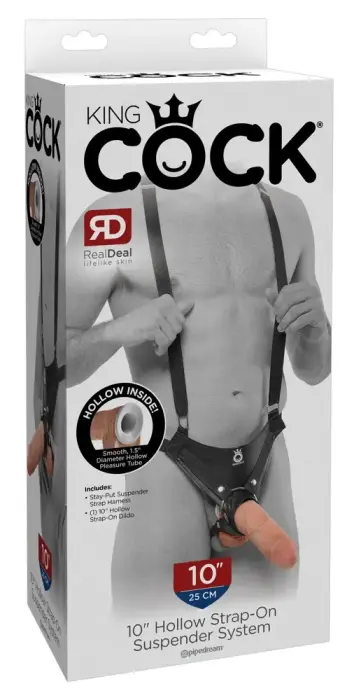 KC 10 Hollow Strap-On Dildo with Adjustable Harness