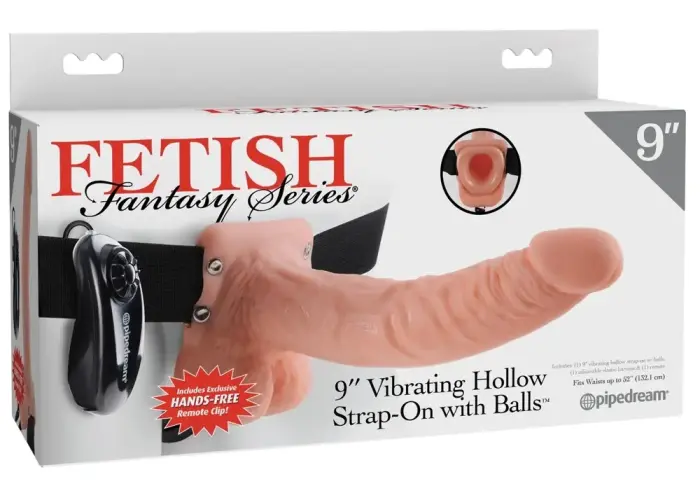 Fetish Fantasy vibreeriv õõnes strap-on dildo – 23 cm (9″)