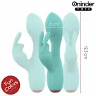 ONINDER Cute Love Bunny Dual Stimulator – 12.5 cm – Turquoise — Photo 2