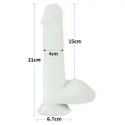 Lumino Play tumsā spīdošs dildo – 20.3 cm (8″) – Ziloņkaula — Foto 2