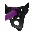 Get Real Pleasure Harness – adjustable strap-on harness with 3 silicone rings – black — Photo 2