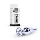Plug-Jewellery Silver Butt Plug – 9.5 cm (3.7″) – Clear — Photo 10