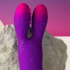 Гибкий кролик-вибратор Rocks-Off Glo-Girl Bunny – 13.2 cm (5.2″) – фиолетовый — Фото 4