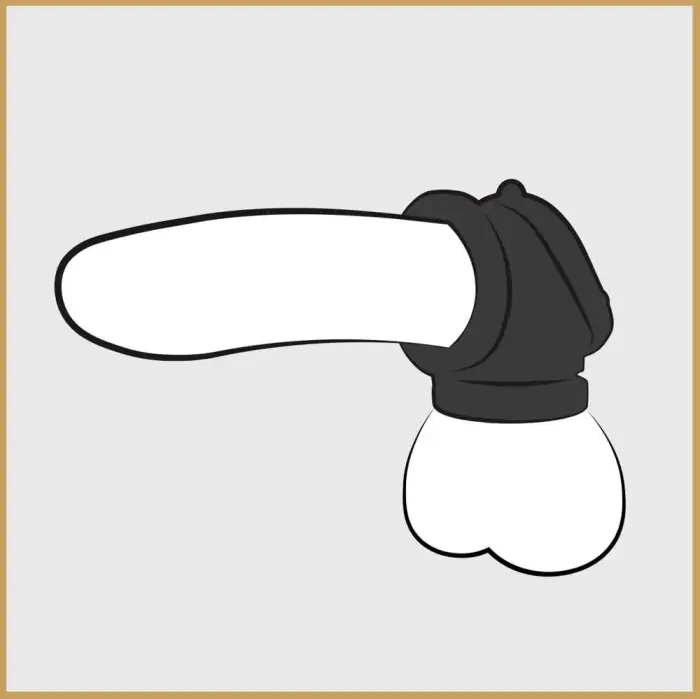 Rock Hard Cock Ring with Ball Stretcher – 7 cm – Skin