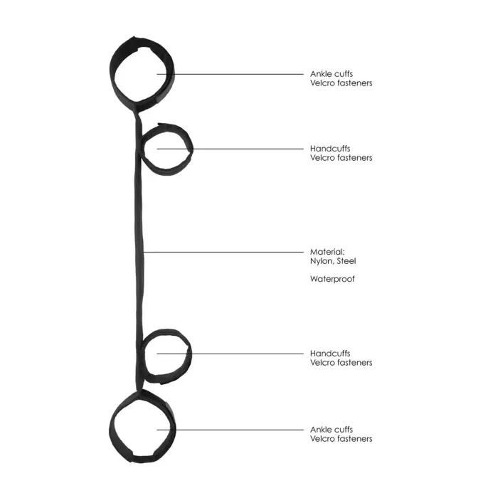 Spreader Bar with Hand and Ankle Cuffs Foto 6