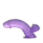 LoveToy Jelly Studs Crystal Dildo – фиолетовый – маленький – присоска – 6" / 15,2 см — Фото 6