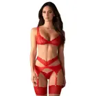 Obsessive Cupide Desir Lingerie Set – Red – 2XL/3XL — Photo 1