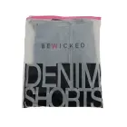 Paela-üles teksapüksid nöörimisdetailiga külgedel – mustad – S Photo