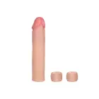 Силиконовая насадка-удлинитель для члена – 20.25 cm – телесный — Фото 1