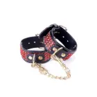 Fetish B - Series Handcuffs with cristals 3 cm Red Line Photo
