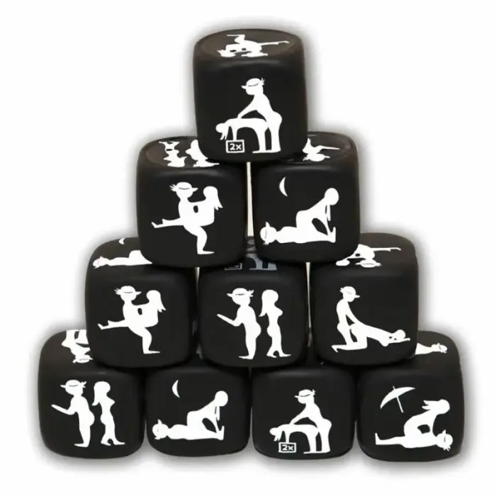 Diablo Picante чёрные кубики с позициями – Game of Postures, 25 mm