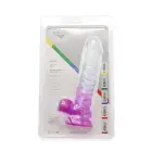 Kiotos Cox spalvotas dildo – 22.5 cm (9″) – skaidrus/violetinis — Nuotrauka 9