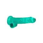 Reālistisks dildo ar sēkliniekiem – 21 cm (8.3″) – Caurspīdīgs — Foto 3