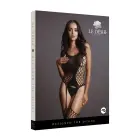 Fence Suspender Mesh Bodysuit – Black – One Size — Photo 1