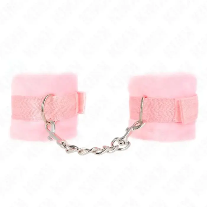 KINK Beginner меховые фиксаторы для запястий розовые 30x7 cm