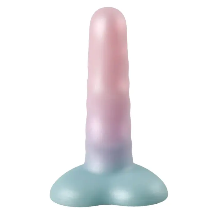 Unicorn Mini Light dildo – 15 cm (6″) – Daudzkrāsains Foto 4