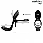 Addicted Toys Double Ring System with Multi-Zone Vibrating Stimulator – Black — Photo 4