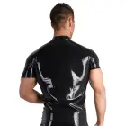Latex Men's Shirt with Stand-up Collar and Zip – L — Photo 3