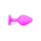 Plug-Jewellery Rozā anālais spraudnis ar gaiši zilu dimantu – 8 cm (3.1″) — Foto 5