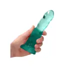 Nerealistisks dildo ar piesūcekni – 17 cm (7″) – Caurspīdīgs Foto 4