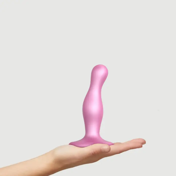 Dildo Plug Curvy Metallic Sugar Pink – S Photo