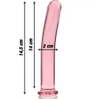 Ibiza Nebula Series Model 8 stiklinis dildo – 14.5 cm – rožinis — Nuotrauka 3