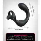 AFE Ass-Gasm Taint-Alizer Vibrating Cock Ring with Prostate & Perineum Stimulator – Black — Photo 5