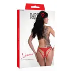Naomi strappy crotchless thong – Red – S/M — Photo 5