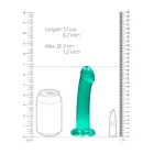 Nereālistisks dildo ar piesūcekni – 17 cm (6.7″) – Caurspīdīgs Foto 6