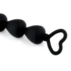 Anal Beads Black Heart anālās bumbiņas – 17 cm – Melns Foto 4
