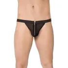 Men's Thong with Open Crotch – Black – One Size — Photo 1