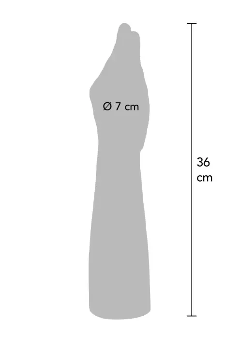 Ekstrēmais rokas dildo – 36 cm Foto 4