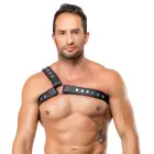 ZADO Leather Chest Harness – Black – XL/2XL — Photo 2