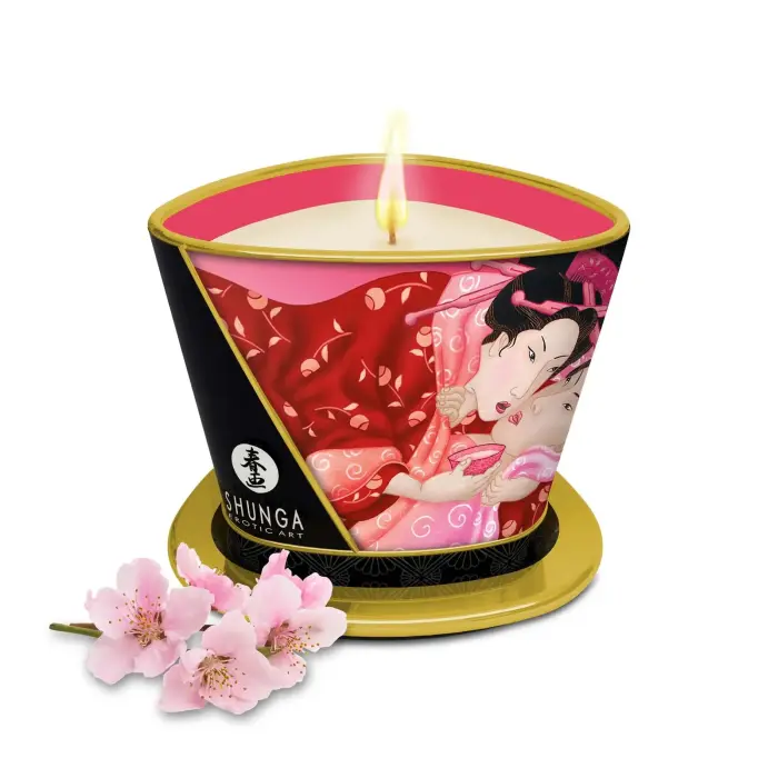 Shunga Massage Candle - Cherry Blossom