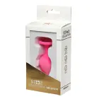 Star Collection – Pink Silicone Anal Plug with Pink Stone – M — Photo 1