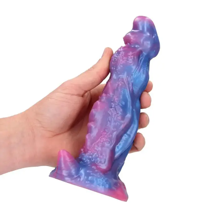 Fiction Cock Galactic Night Fiend – liquid silicone fantasy dildo – purple – 18 cm