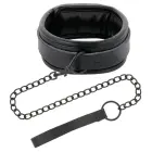 Darkness Black Adjustable Collar with Chain Leash — Photo 2