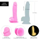 Addiction Brandon pimedas helendav dildo – 19 cm (7.5″) – roosa — Foto 5
