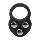 LEVELZ Triple Weighted Ball Cockring – Black — Photo 4